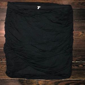 Free people black cotton mini skirt